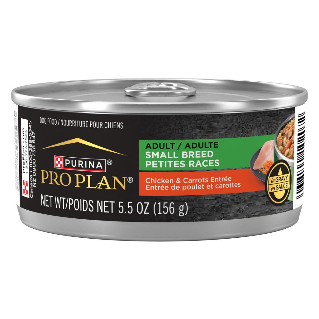 Pro Plan Adult Small Breed Chicken And Carrots Entree In Gravy Wet Dog Food 156g